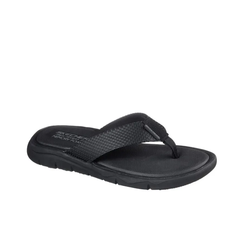 Skechers Relaxed Fit Rubber Sole Slip-Resistant Slide Slippers Men's All Black-2