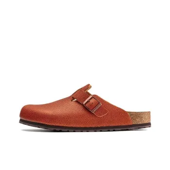 Birkenstock Boston Horween Embossed Natural Leather Ginger Brown