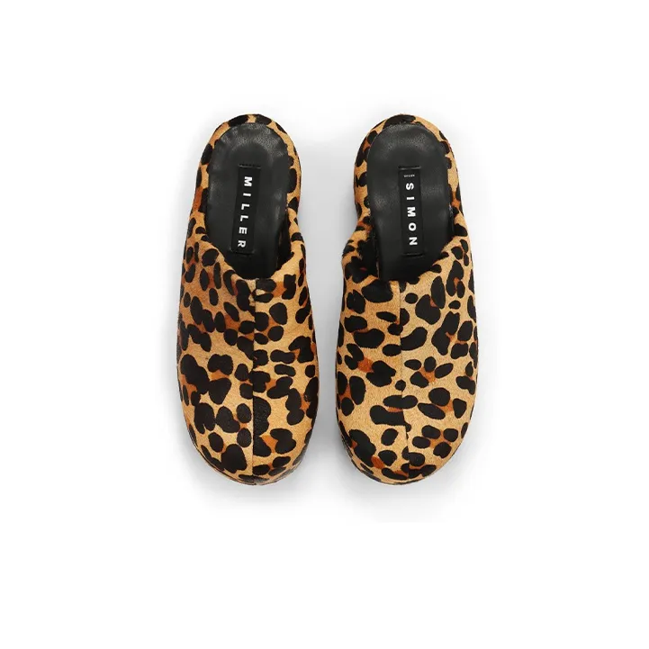 SIMON MILLER Bubble Cheetah-print Mules-1