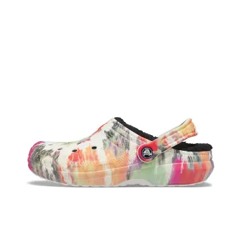 Crocs Classic Tie Dye Lined Clog Black Multi
