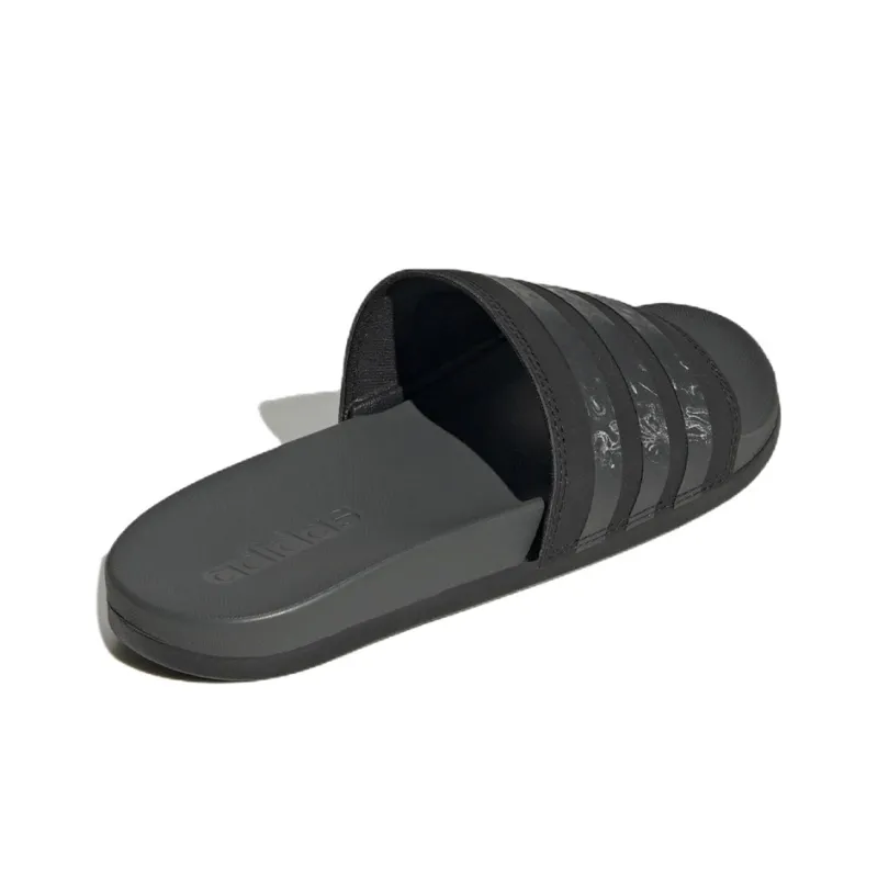 Adidas Adilette Comfort Slides Core Black Grey Women's-3