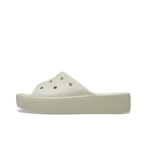 Crocs Women's Classic Platform Slide 'Bone'