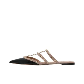 Valentino Garavani Rockstud Patent Leather Mules
