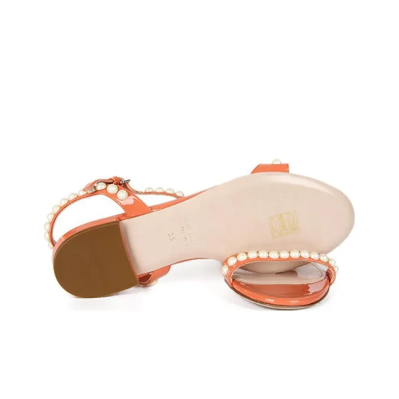 MIU MIU Strap Sandals Women's Orange-3