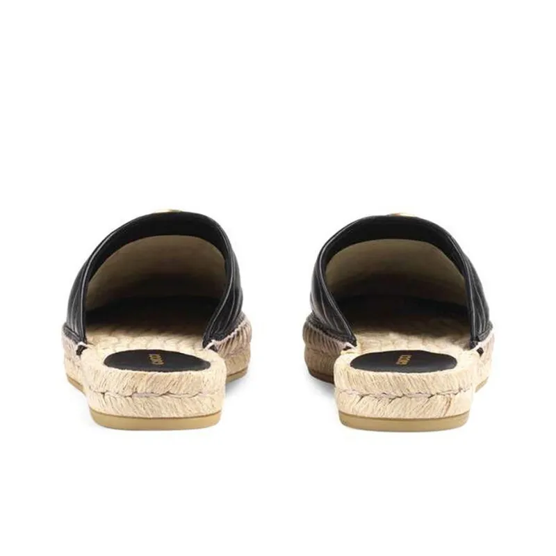 GUCCI Closed Toe Slippers Women's Black-3