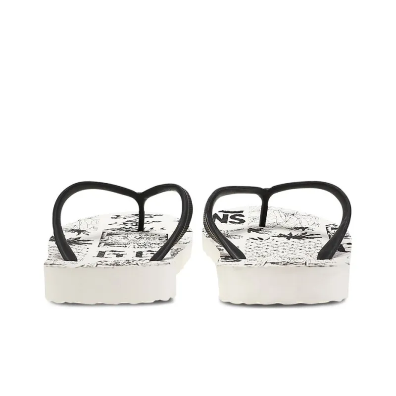 Vans Makena Fashion Unisex Black White Slippers 'Black White'-4