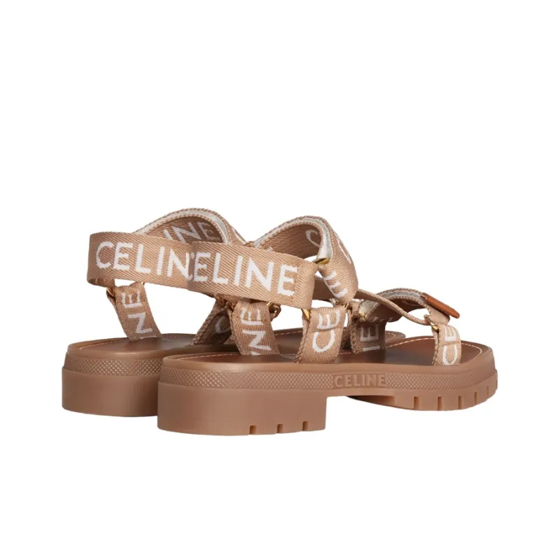CELINE Beach Sandals Women's Brown-3
