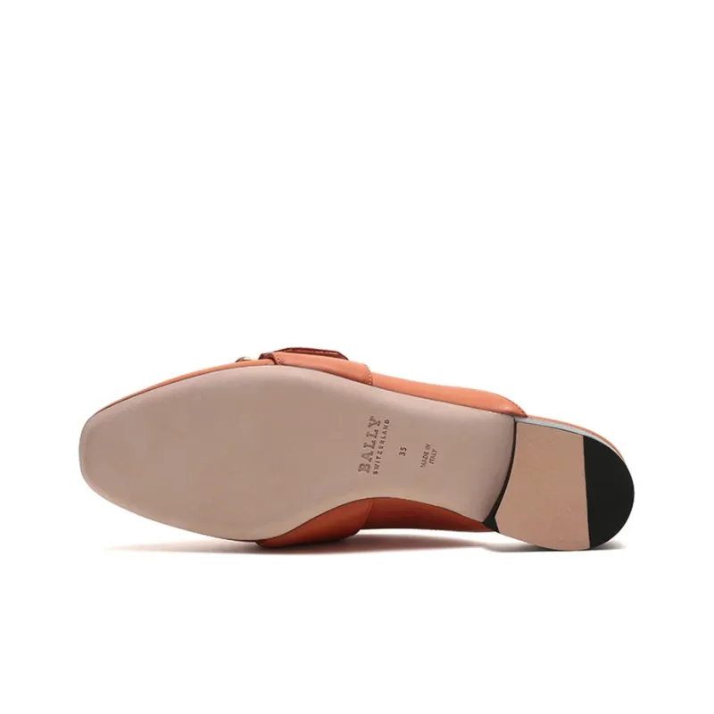 BALLY Closed Toe Slippers Women's Orange Red-5
