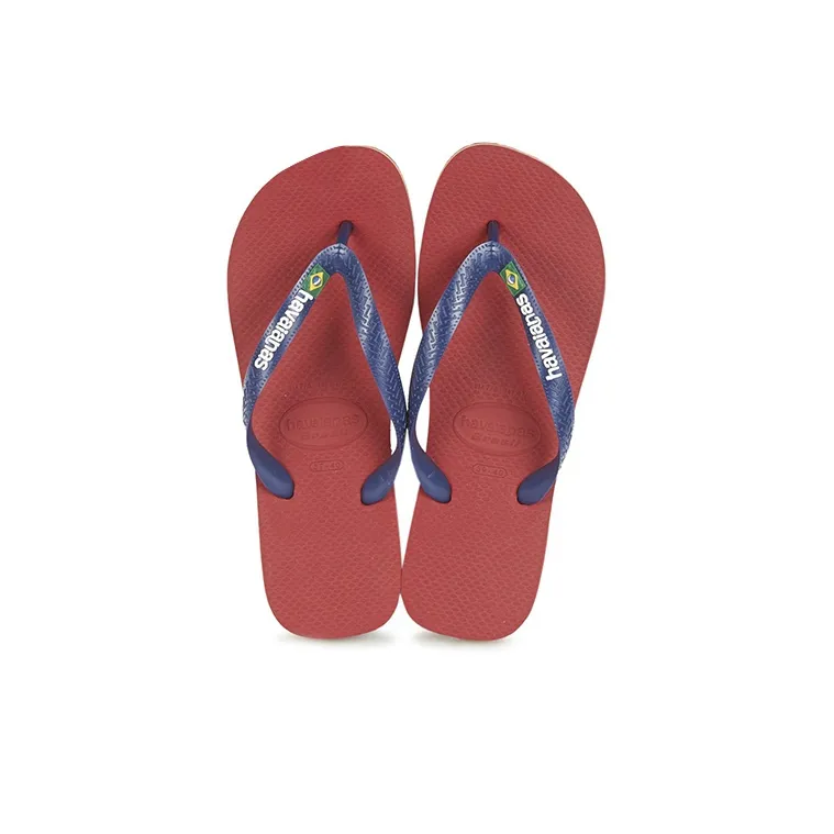Havaianas Antibacterial Quick Dry Slip Resistant Flip Flops Unisex Sea Blue Red-3