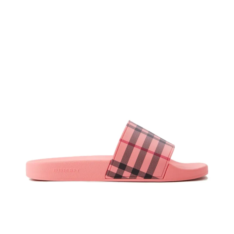 Burberry Check print Flat Slides-1