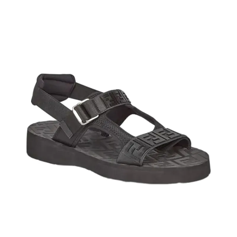 FENDI Strap Sandals Men's Black-2