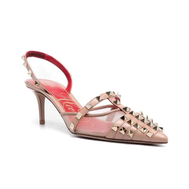 Valentino Slim Heel High Heels Women's Pink-2