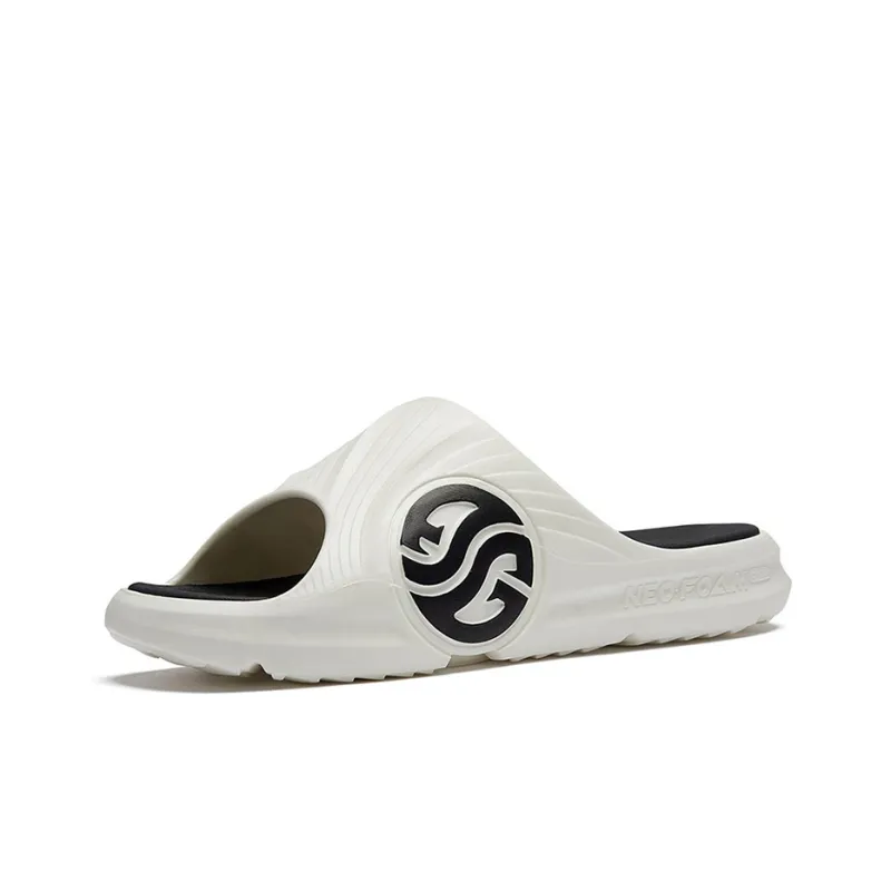 361° Quiet Slide Slippers Unisex White Black-1