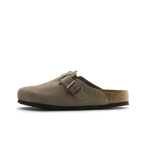 Birkenstock Boston Soft Footbed Suede Taupe Narrow Fit