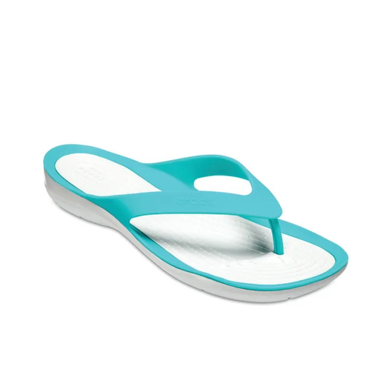 Crocs Abrasion Resistant Flip Flops Women's Light Blue-2