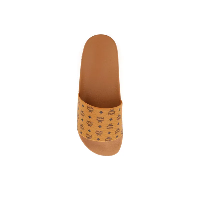 MCM Logo Printed Slip On Sandals-4