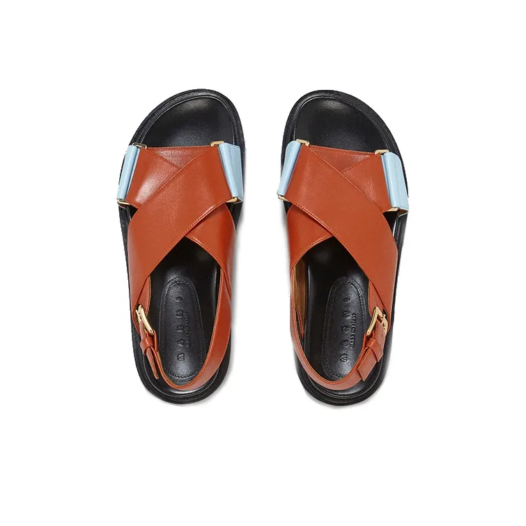 MARNI Fussbett Criss-cross Strap Sandals-4