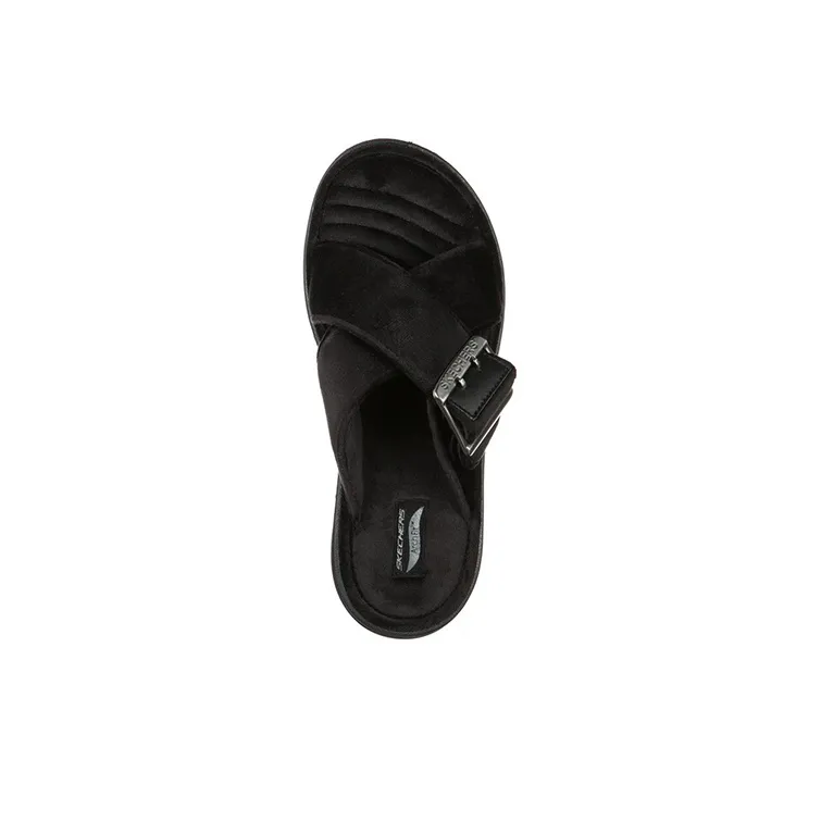 Skechers ARCH FIT LOUNGE Rubber Sole Quick Dry Slide Slippers Women's Black-3