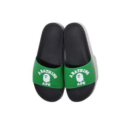 BAPE A BATHING APE College Slide Sandal Online Exclusive Green 2022