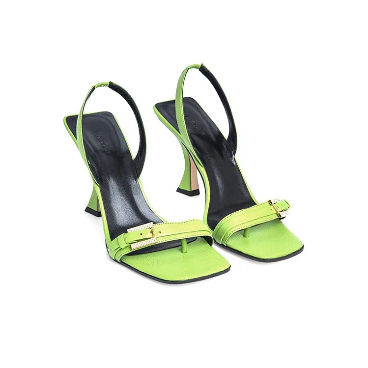 By Far Carlotta Strap Sandals Women's Light Green-2
