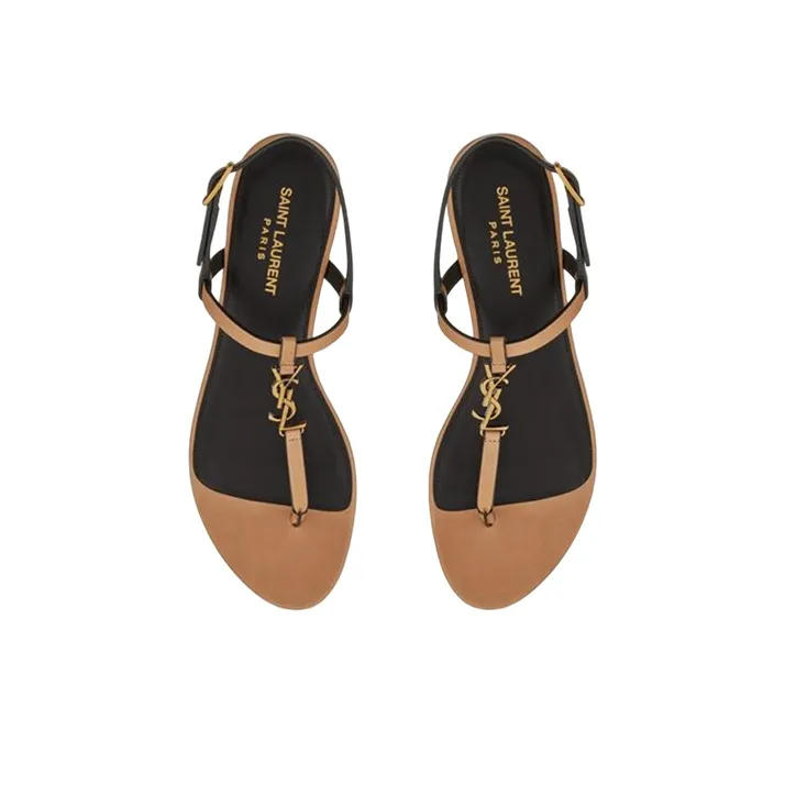 SAINT LAURENT Cassandra Flat Sandals-4