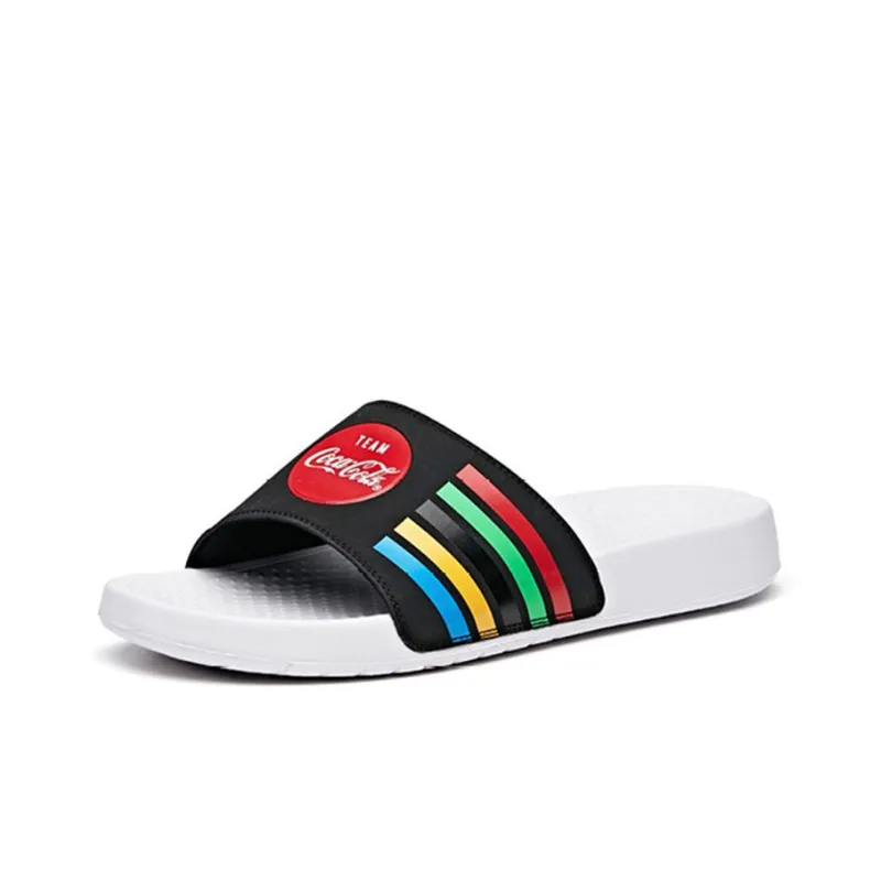 Coca Cola x Anta Life Collection EVA Slide Slippers Men's Left Black Right Red-2