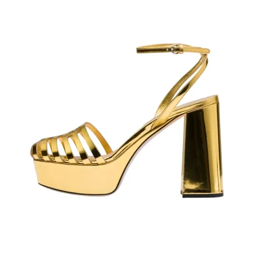 MIU MIU Strap Sandals Women's Gold