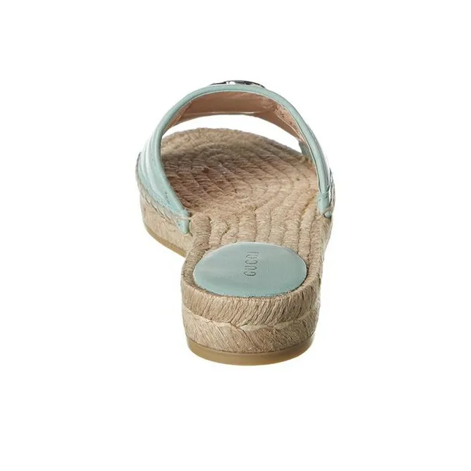 GUCCI Odor Resistant Slide Slippers Women's Mint Green-2