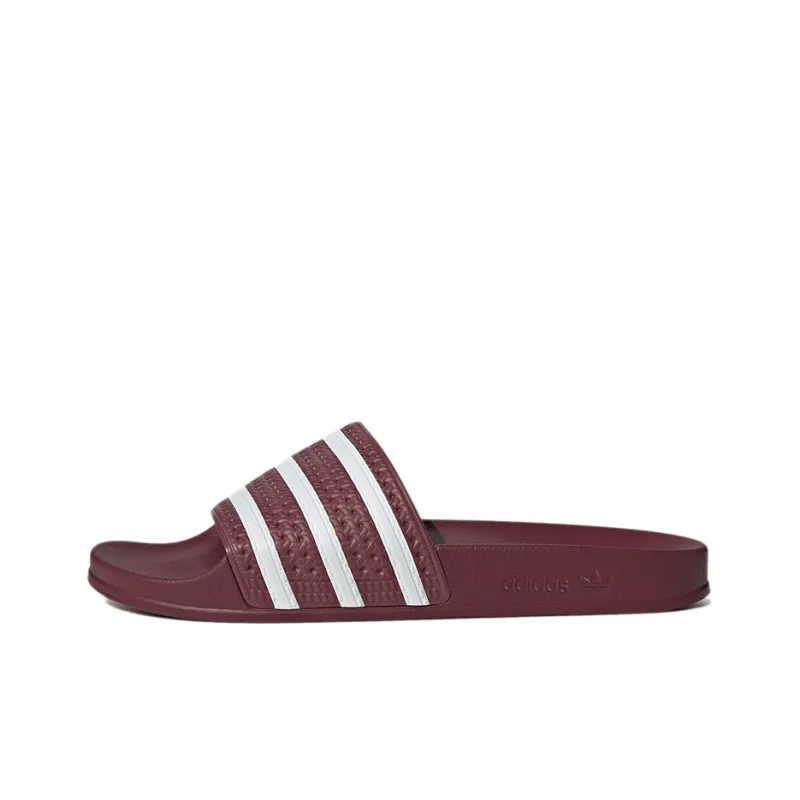 Adidas Adilette Slides 'Quiet Crimson'-0