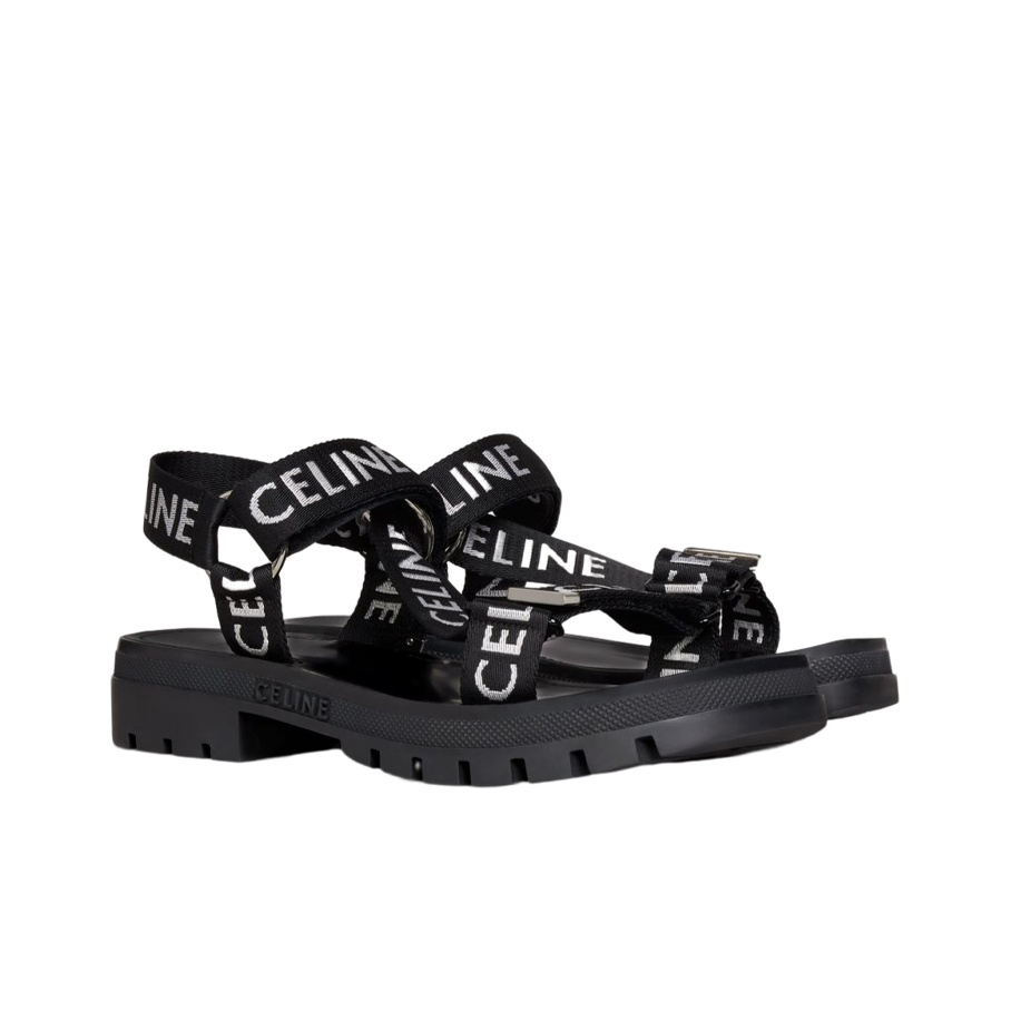 CELINE Leo Strappy Sandal 'Black White' - POIZON