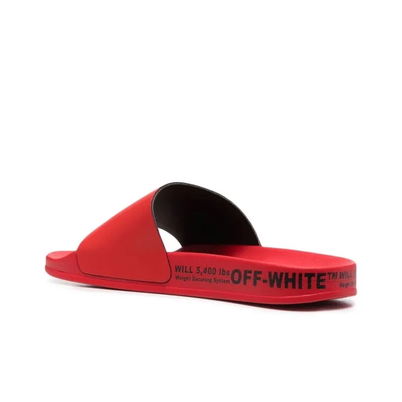 OFF WHITE Industrial Belt Slides Red Black-4