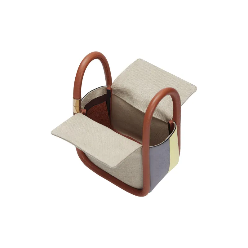 BOYY Canvas With Calfskin Canvas Bag Handbags Regular Women's Red/Brown/Gray Yellow-3