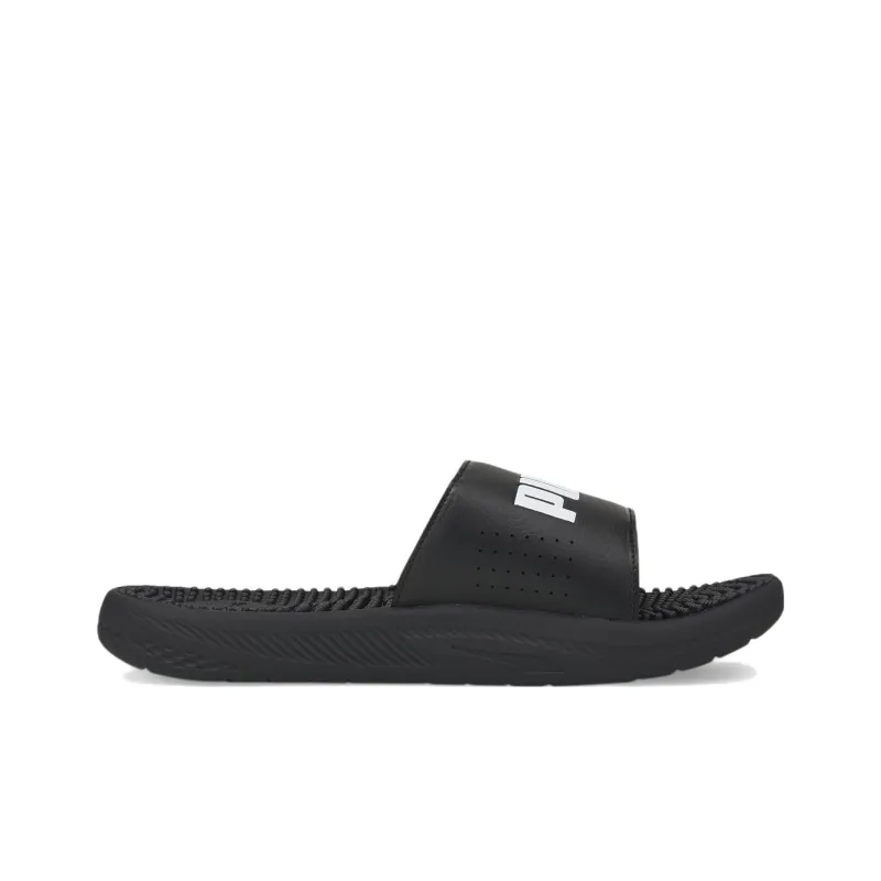 PUMA Softride Slide Massage Slides 'Black White'-1