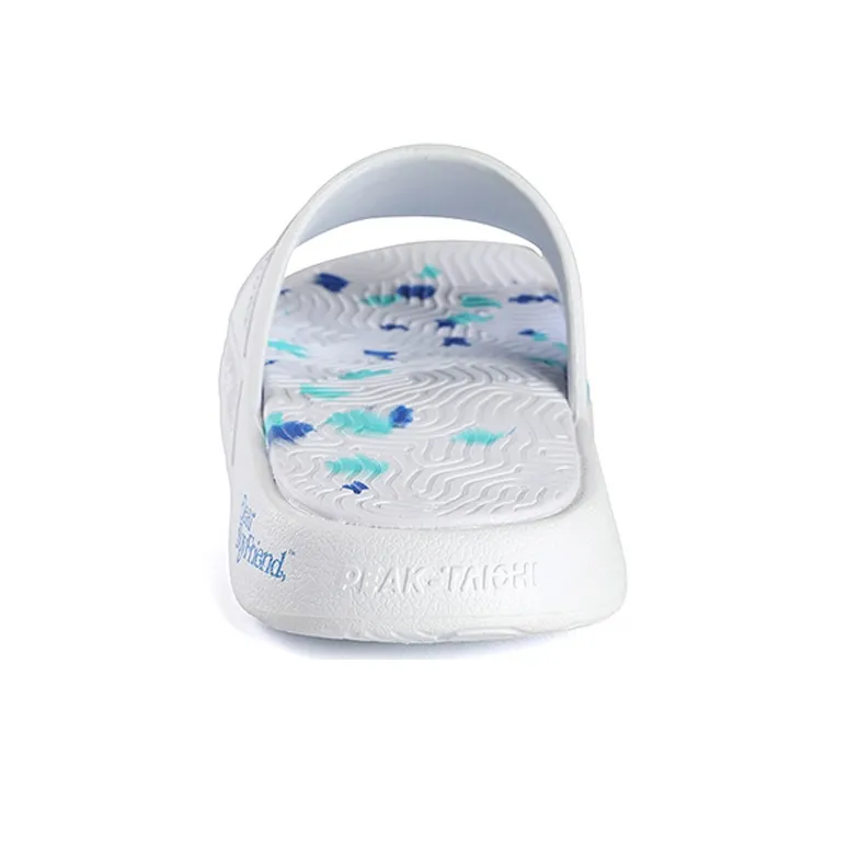 XIAOLANGPING x PEAK Rubber Sole Slide Slippers Men's Blue White-4