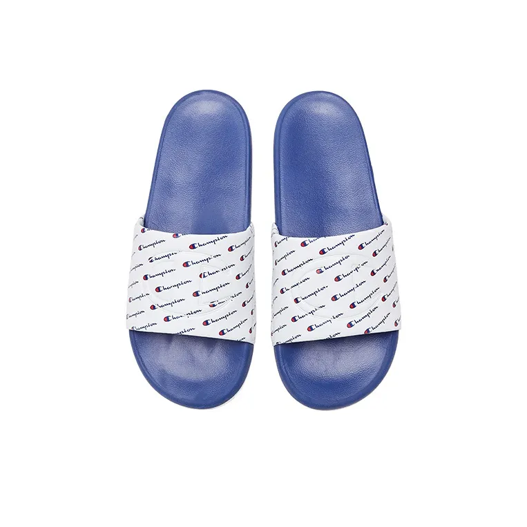 Champion Campus Slide Slippers Unisex White/Blue-2