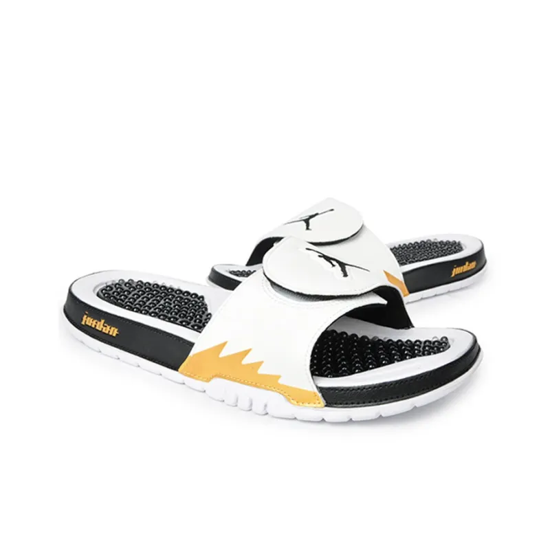 JORDAN Hydro 5 Retro Slide 'White Metallic Gold'-3