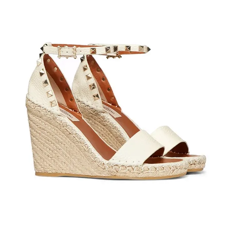 Valentino Rockstud Stylish Sandal Women's White-2