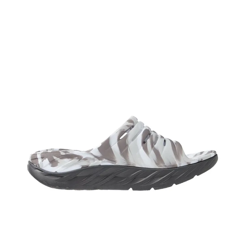 HOKA ONE ONE Ora Recovery Slide Swirl Lunar Rock Sharkskin-1