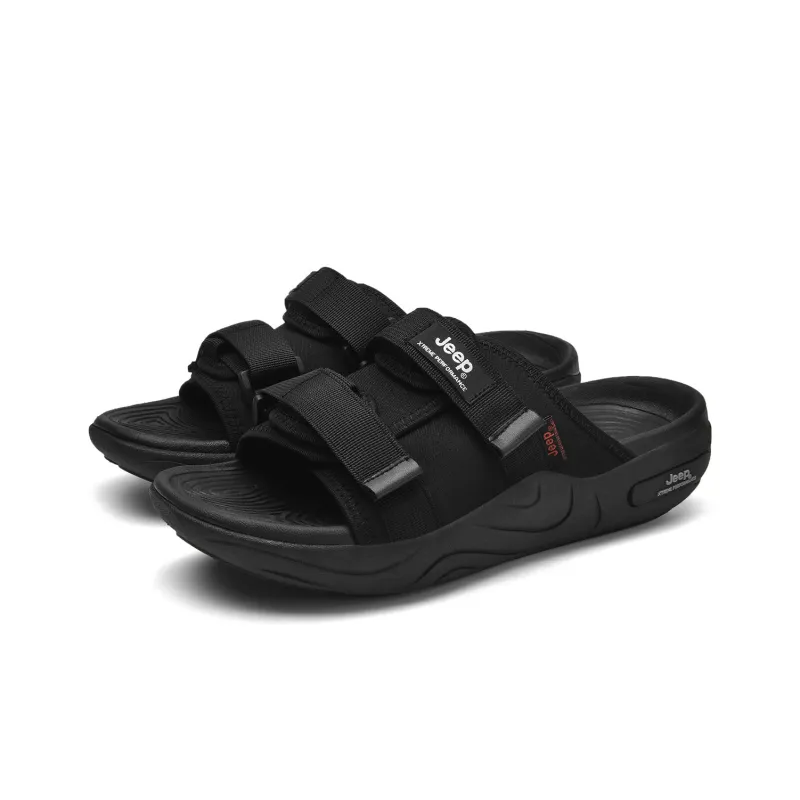 Jeep Slide Slippers Men's Black-1