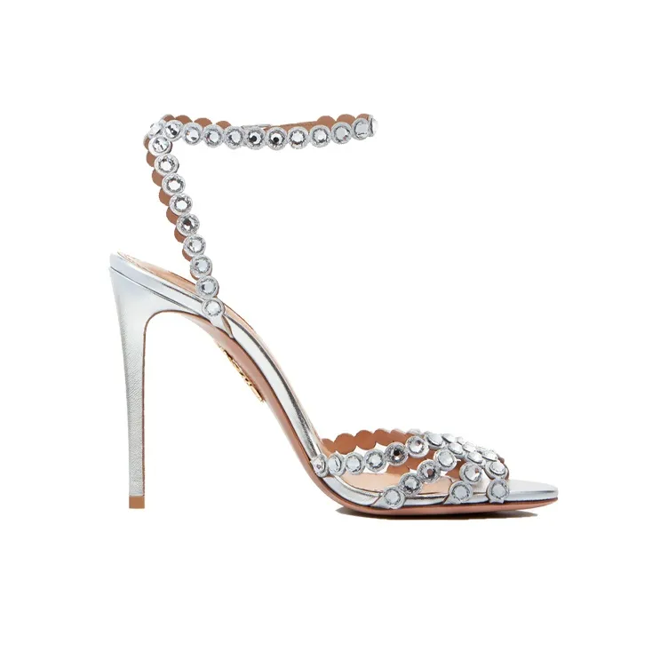AQUAZZURA Tequila 105mm Crystal Embellished Sandals-1