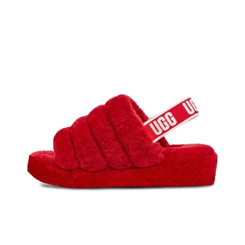 UGG Fluff Yeah Slide Ribbon Red Women's