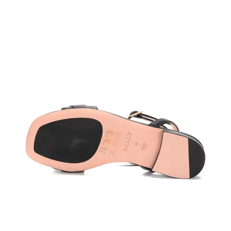 BALLY One Strap Sandals Women's Black-5
