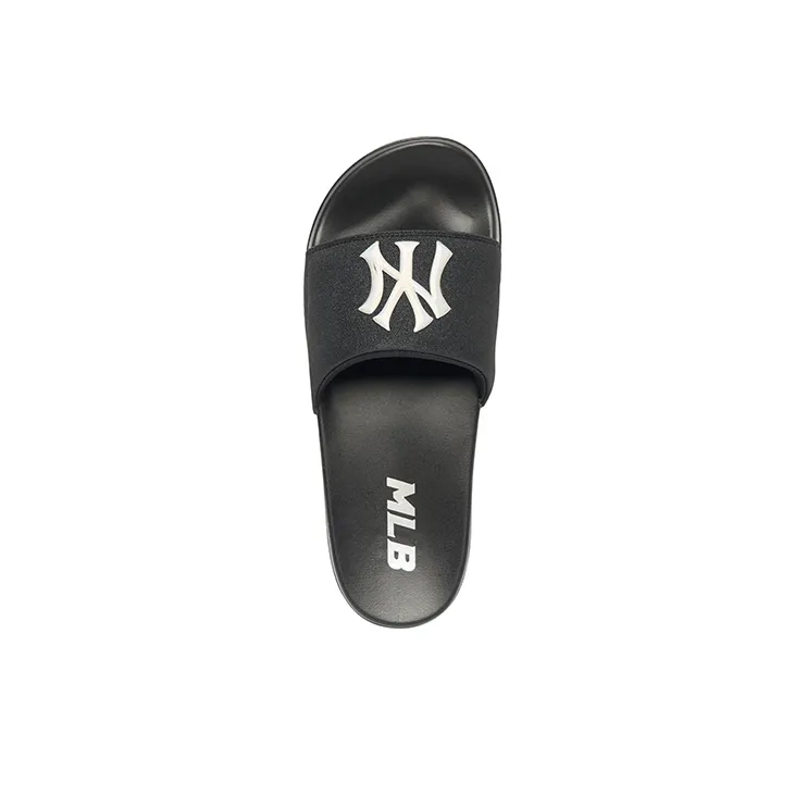 MLB Slipper Slide Slippers Unisex Black White-3