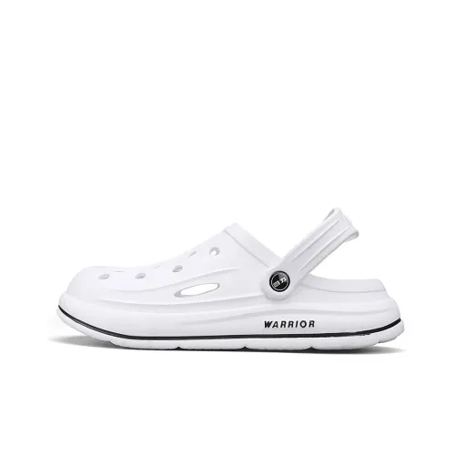 Warrior Quiet Abrasion-Resistant Slide Slippers Unisex White