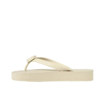 GUCCI Chevron Thong Sandal White Rubber Women's