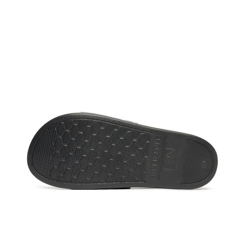 MLB Slipper Slide Slippers Unisex Black White-5