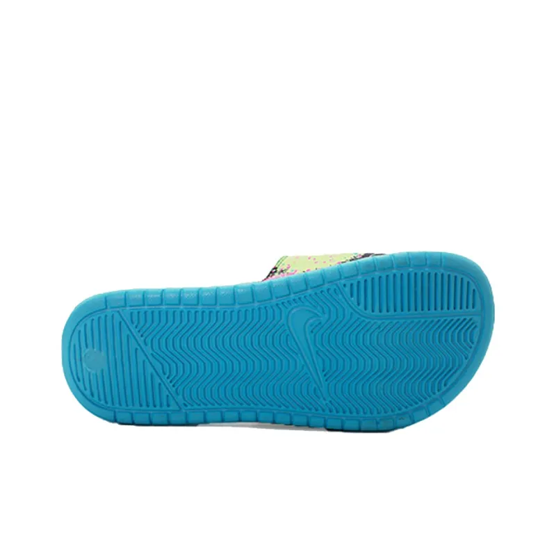Nike Benassi Jdi Print Slide Green/Pink/Blue Women's-3