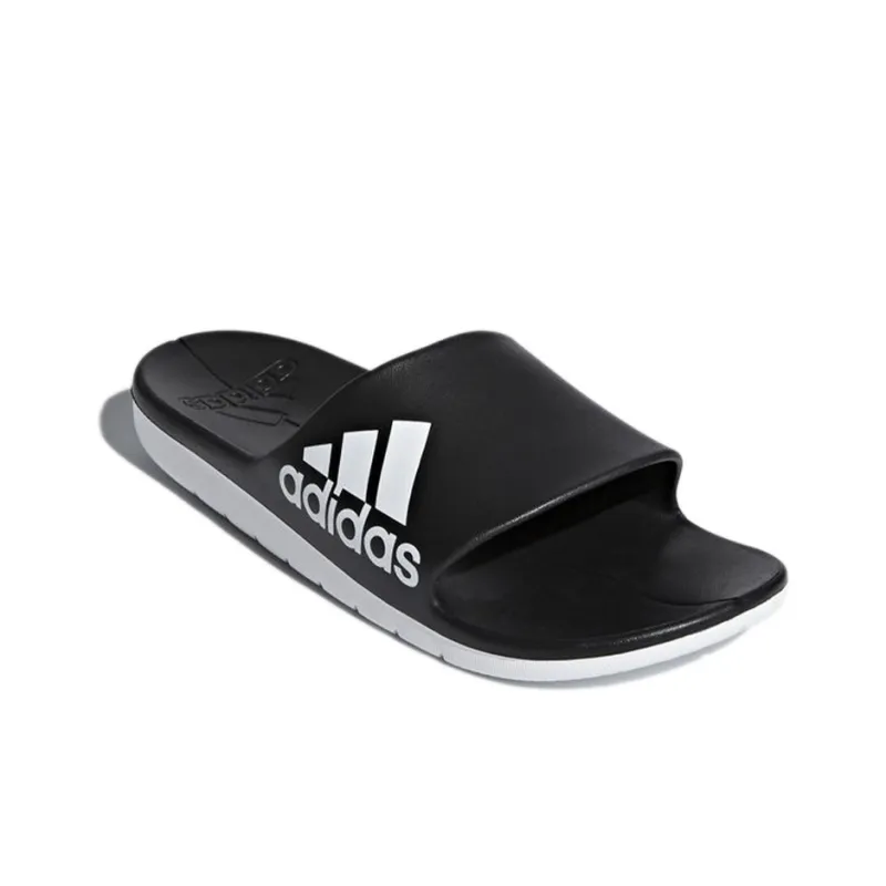 Adidas Aqualette Cloudfoam Slippers 'Black White'-2