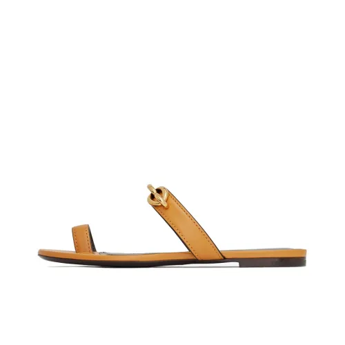 SAINT LAURENT LE MAILLON Slide Slippers Women's Yellow