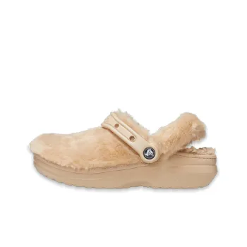 Crocs Classic Fur Sure Clogs 'Chai' Women's